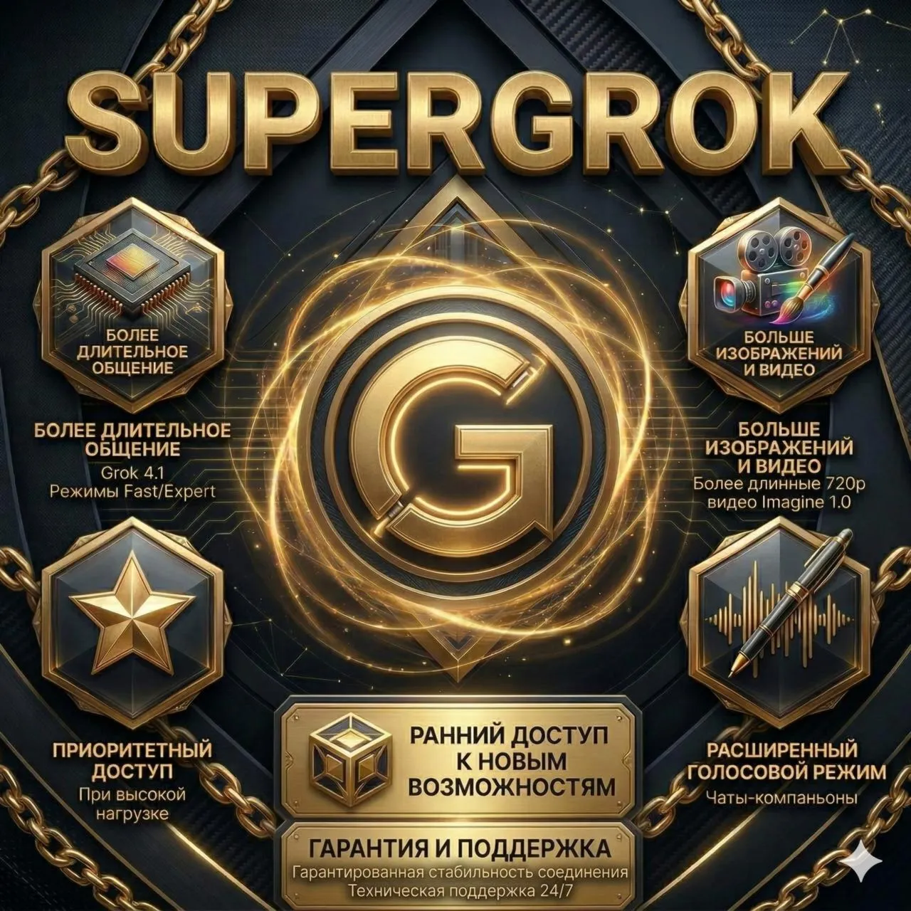АВТОВЫДАЧА 24/7 | Grok xAI | SuperGrok / HEAVY | ПОДПИСКА 1, 3, 6 МЕСЯЦЕВ | ГАРАНТИЯ