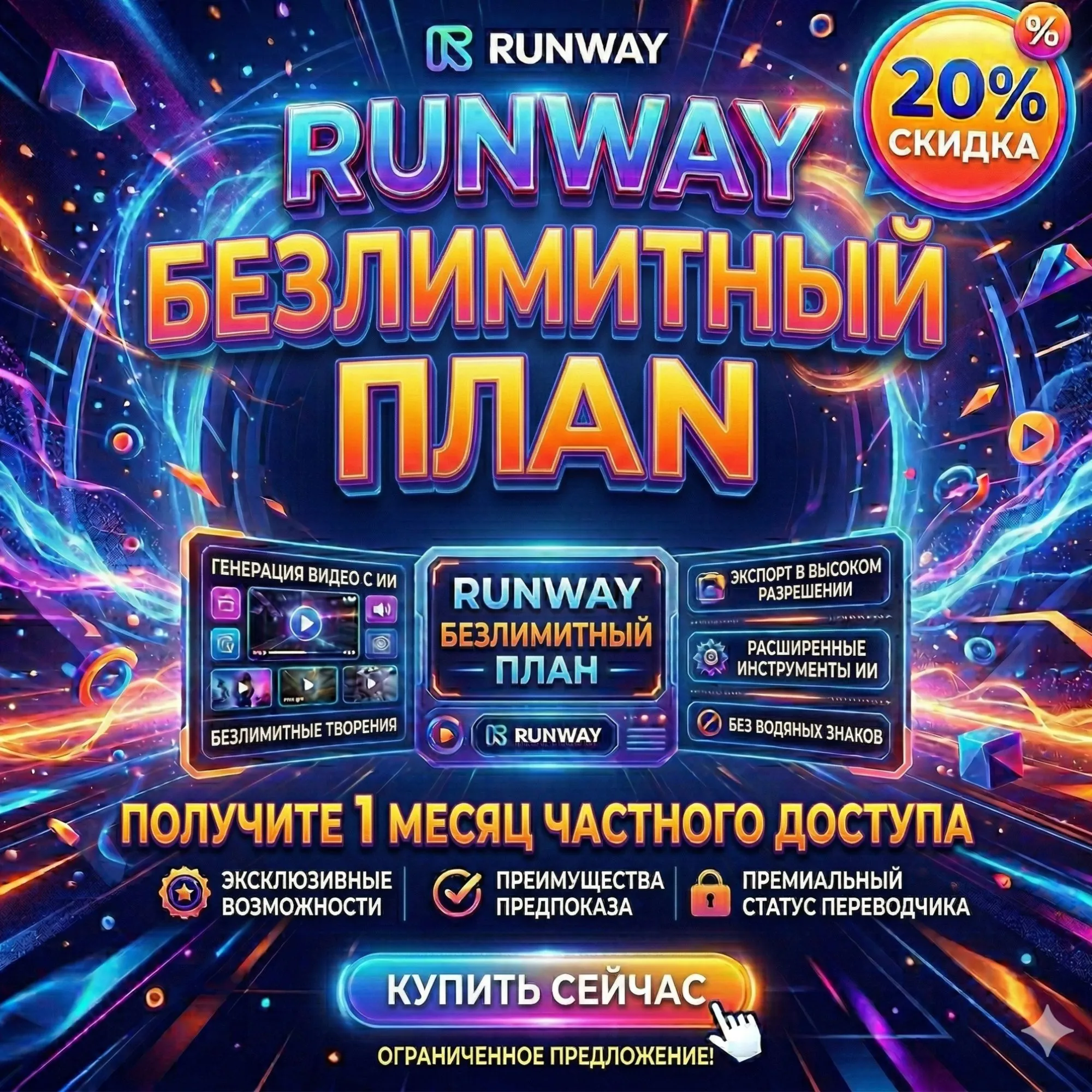 Runway ML Unlimited – 1 Month | Official Plan | Private Access