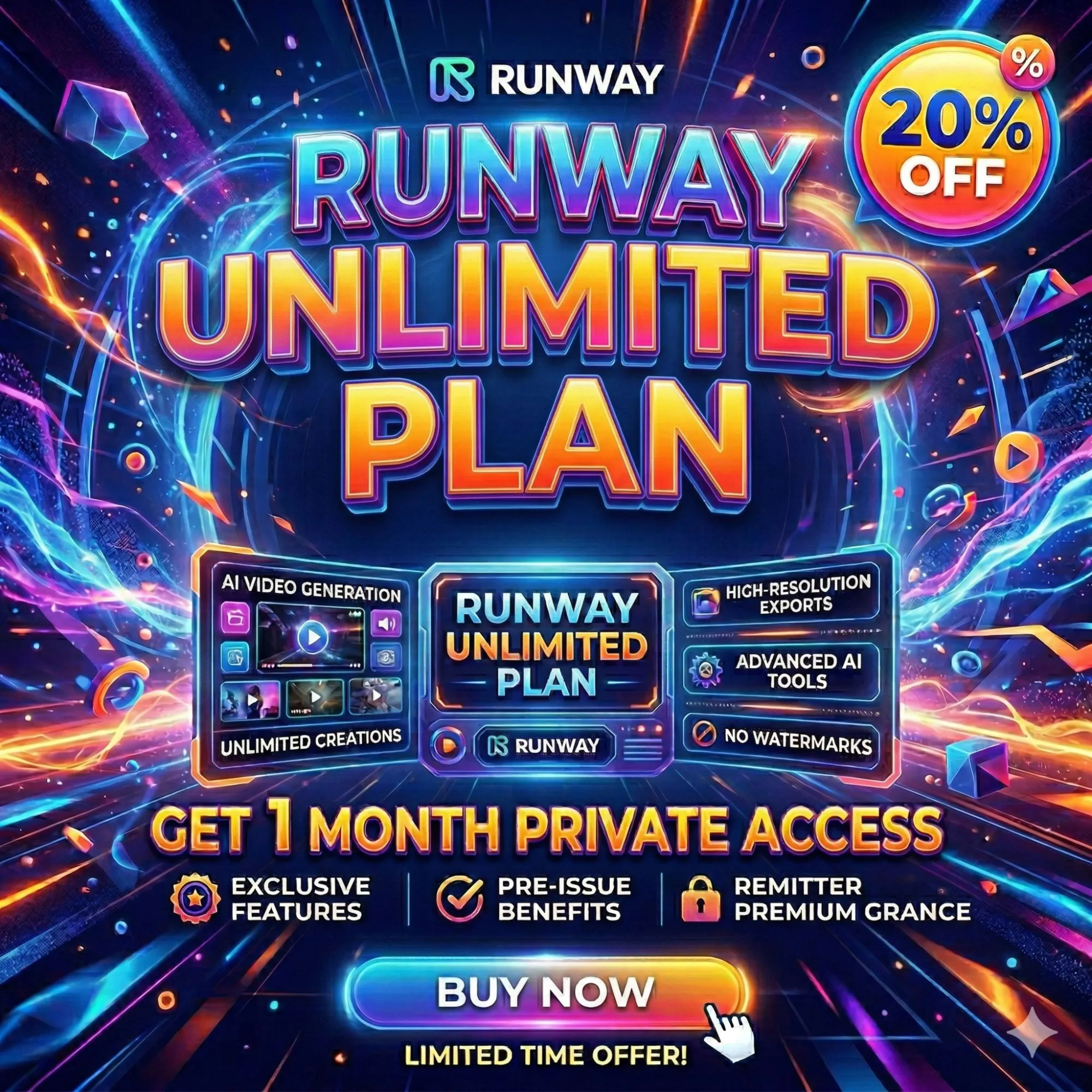 Runway ML Unlimited – 1 Month | Official Plan | Private Access