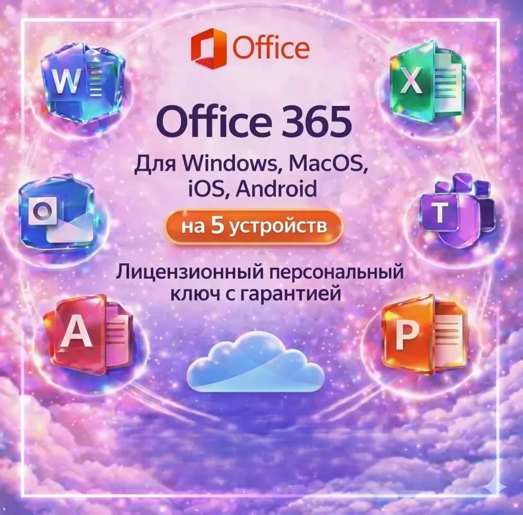 Microsoft Office 365 Pro Plus | 5 устройств | Учетная запись |