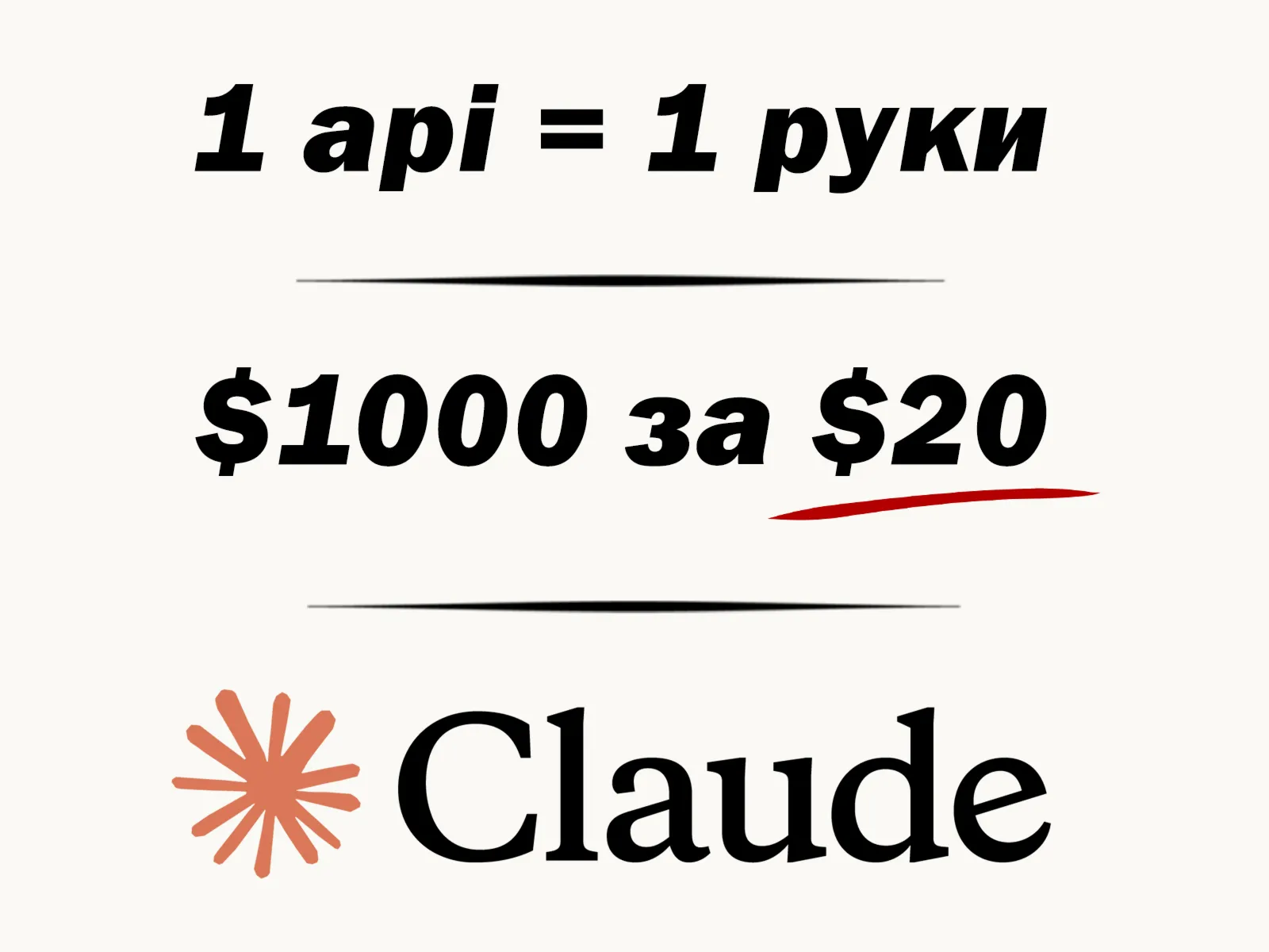 Claude $1000 api за $20. Все модели