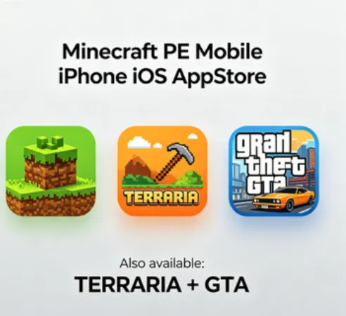 Minecraft PE Mobile iPhone iOS AppStore +TERRARIA+GTA