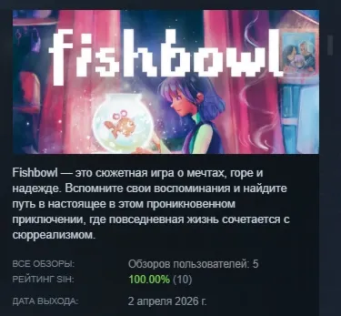 Fishbowl АВТОДОСТАВКА STEAM РОССИЯ
