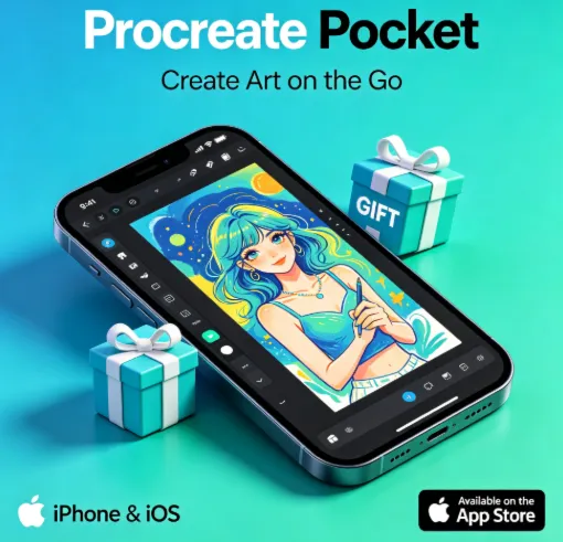 Procreate Pocket для iPhone, iOS, Appstore + ПОДАРОК
