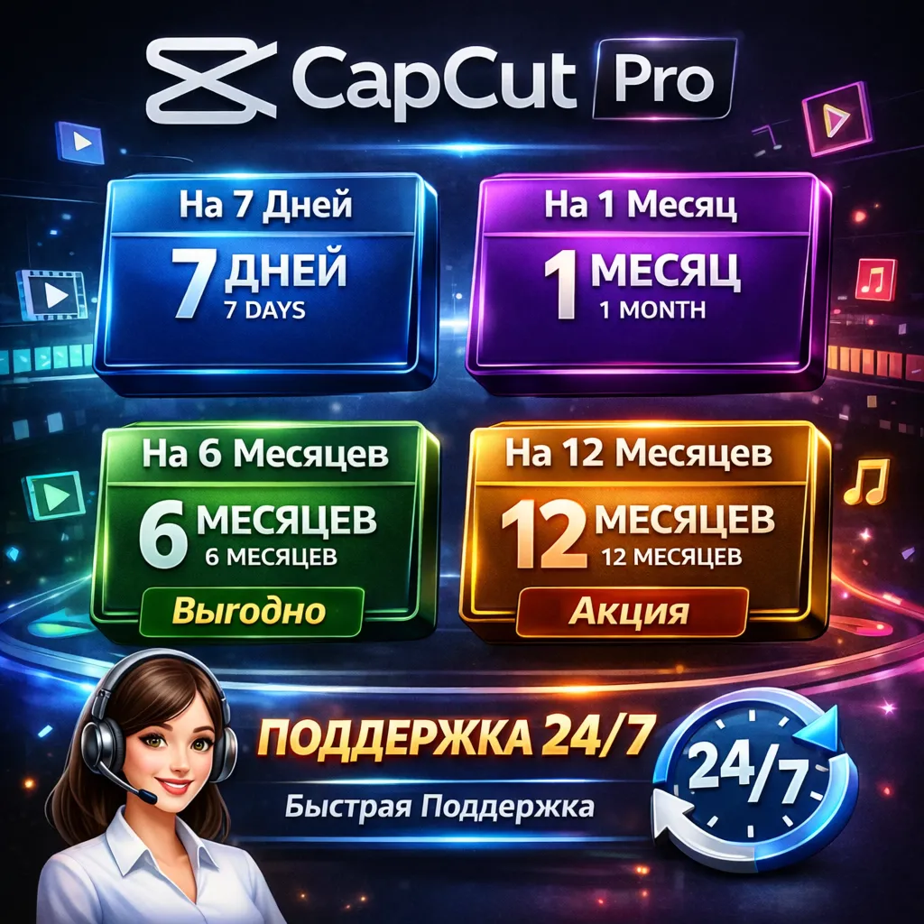 Capcut Pro | Полная гарантия | 7/30/180/365 днейнтия