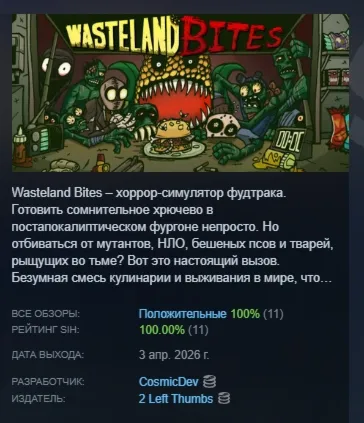 Wasteland Bites АВТОДОСТАВКА STEAM РОССИЯ