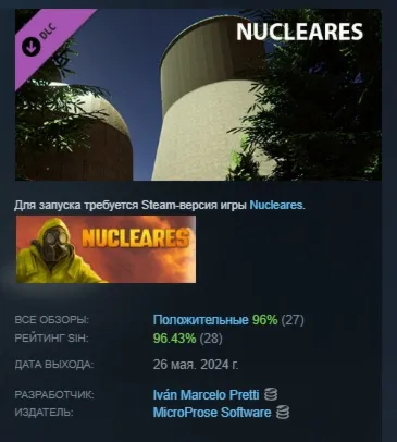 Nucleares - New Generator Set DLC АВТОДОСТАВКА STEAM РОССИЯ