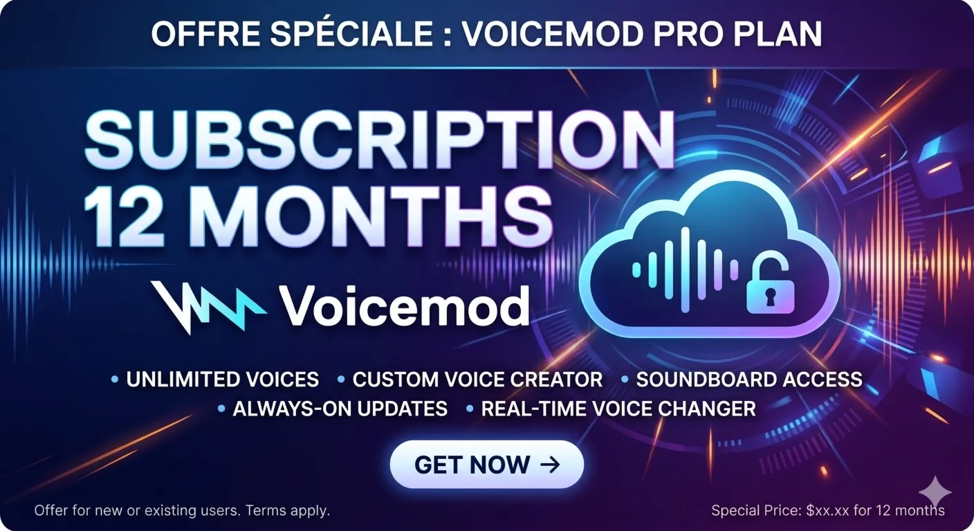 Voicemod Pro Plan Subscription 12 Months - Shared Account