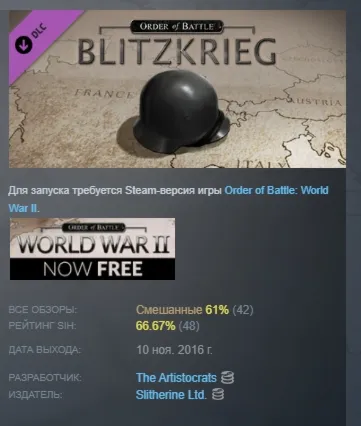 Order of Battle: Blitzkrieg DLC АВТОДОСТАВКА STEAM РОССИЯ