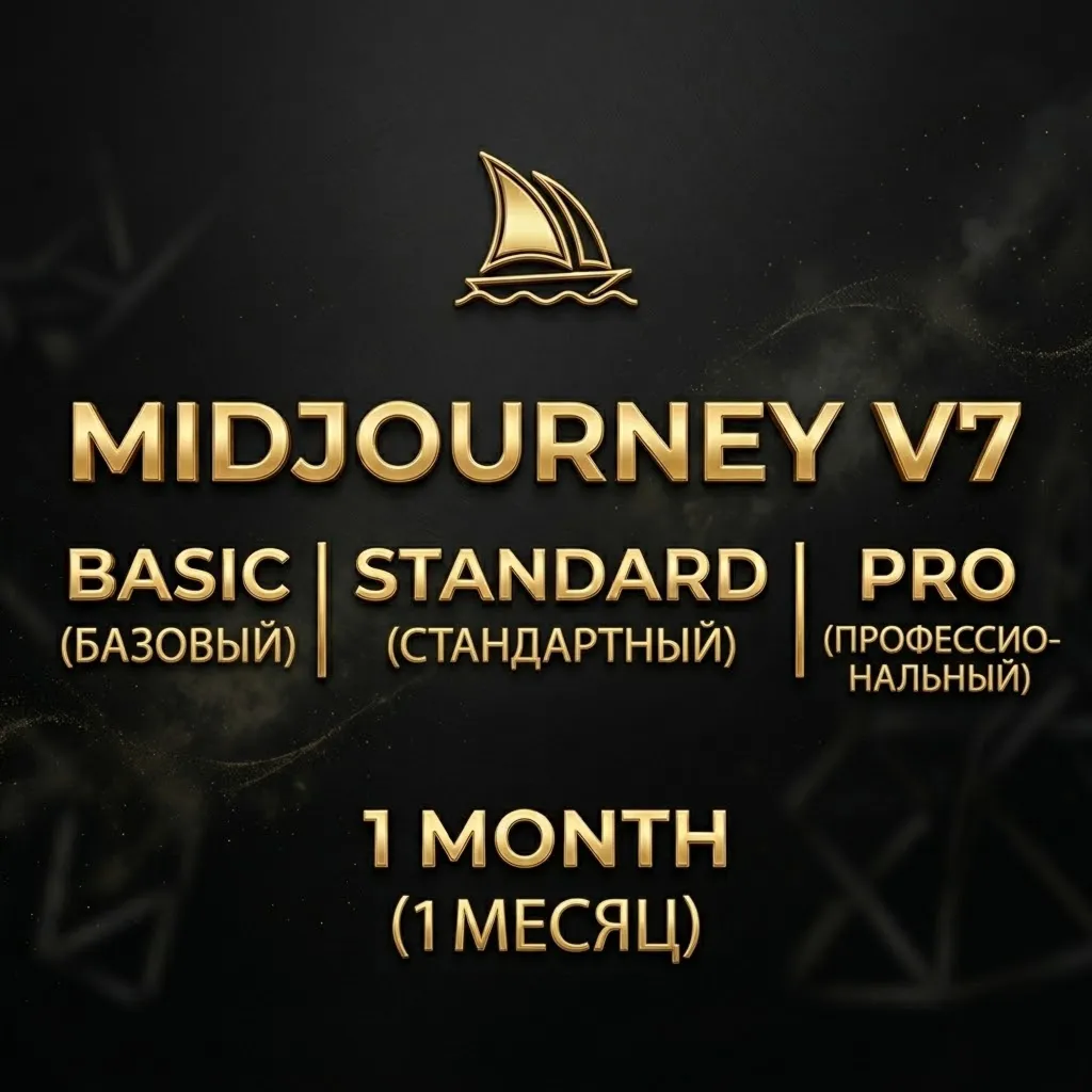 Тарифные планы подписки Midjourney V7: базовый, стандартный и профессиональный.