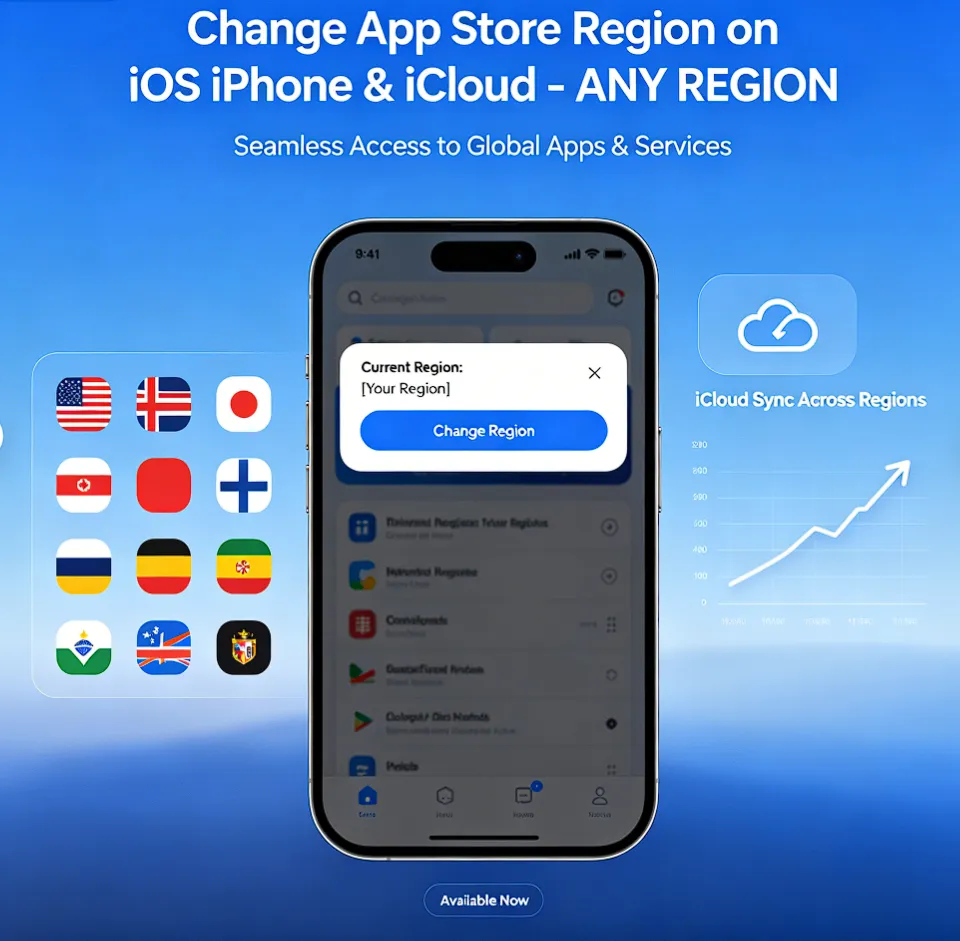 Изменить регион App Store iOS iPhone iCloud ЛЮБОЙ РЕГИОН