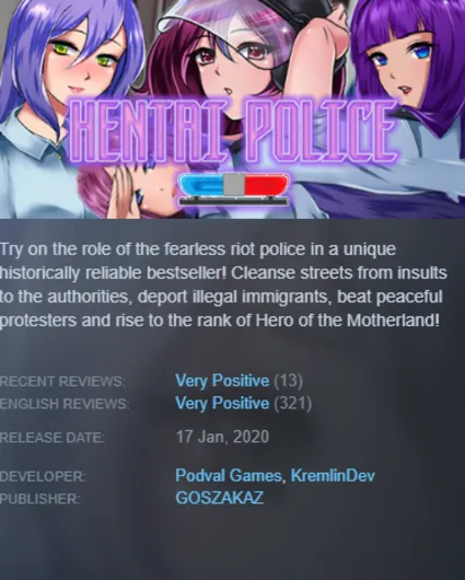 STEAM KEY - Hentai Police (18+) - [РФ + REGION FREE/GLOBAL] - Автодоставка
