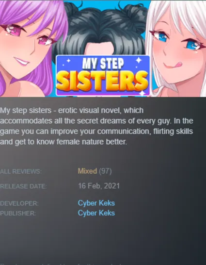 STEAM KEY - My Step Sisters (18+) - [РФ + REGION FREE/GLOBAL] - Автодоставка