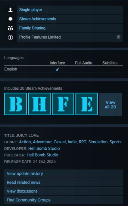 STEAM KEY - JUICY LOVE (18+) - [РФ + REGION FREE/GLOBAL] - Автодоставка