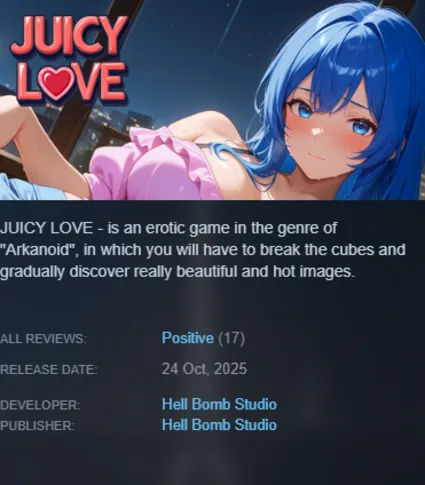 STEAM KEY - JUICY LOVE (18+) - [РФ + REGION FREE/GLOBAL] - Автодоставка