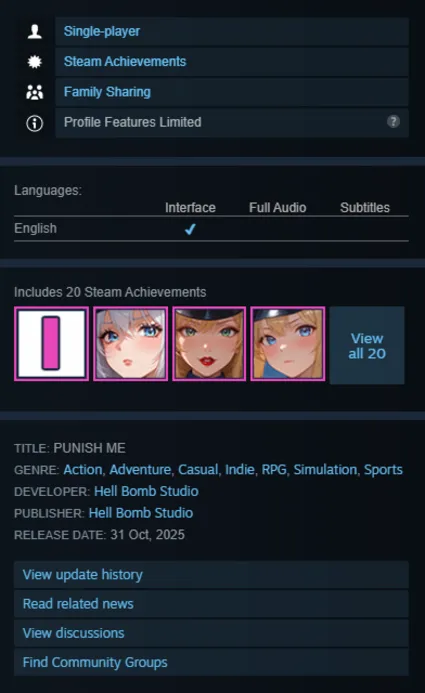 STEAM KEY - PUNISH ME (18+) - [РФ + REGION FREE/GLOBAL] - Автодоставка