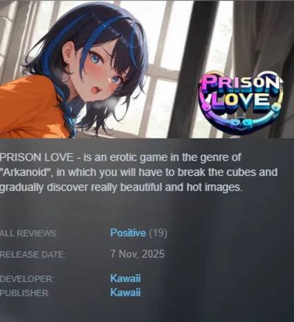 STEAM KEY - PRISON LOVE (18+) - [РФ + REGION FREE/GLOBAL] - Автодоставка