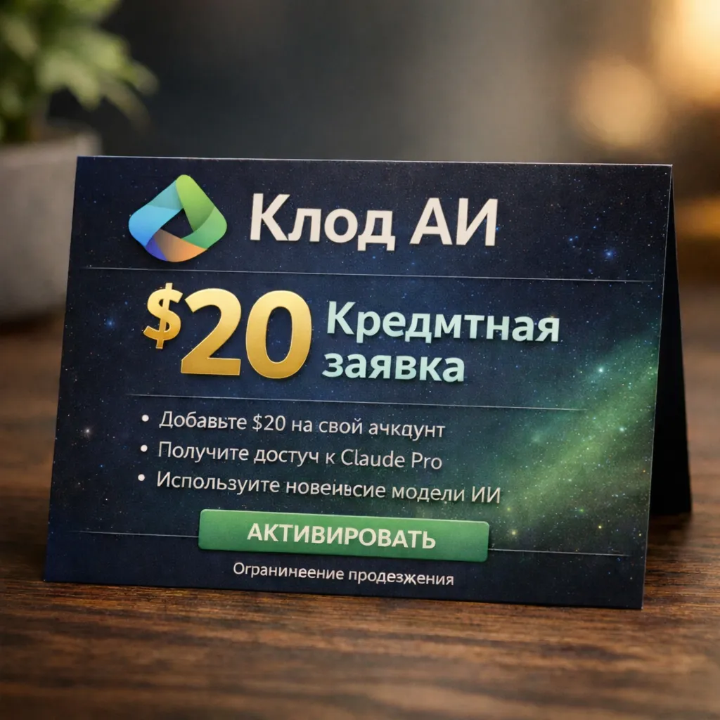 Кредит Клода 20$ | Читать описание |