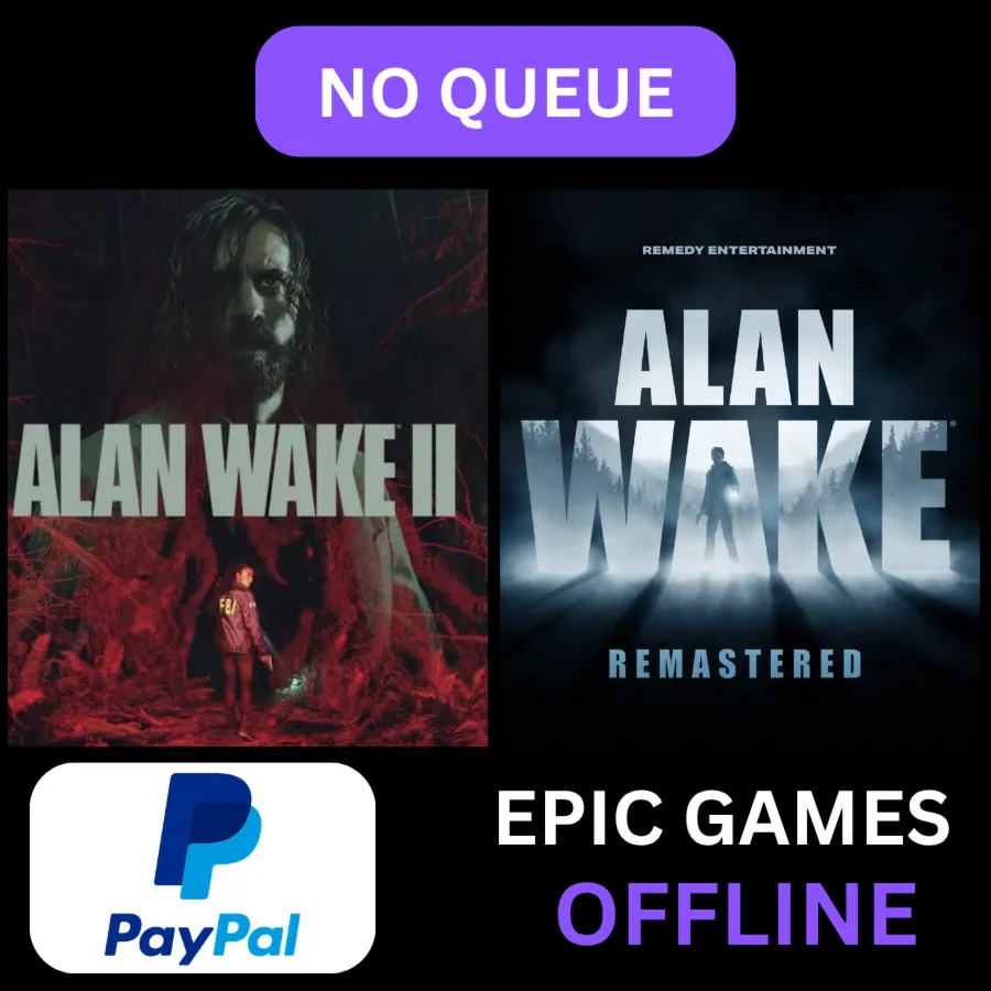 Alan Wake 2 Deluxe + Alan Wake Remastered все DLC | EPIC GAMES | PAYPAL