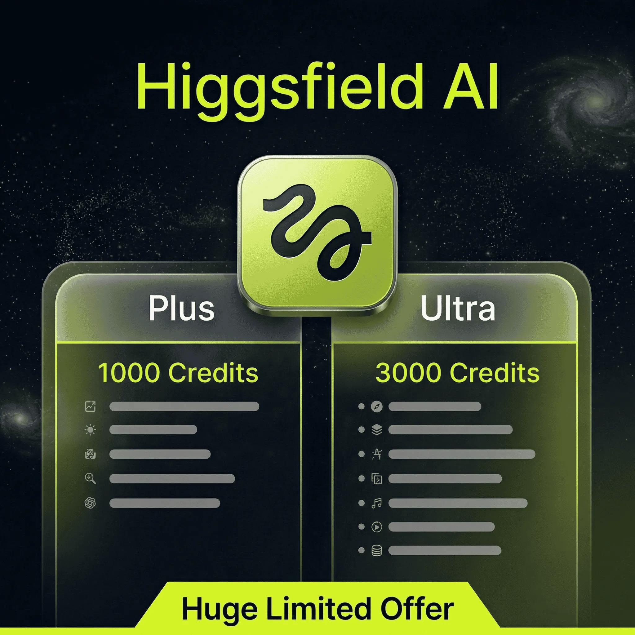 HIGGSFIELD AI - Плюс/Ультра тарифный план - Личный кабинет