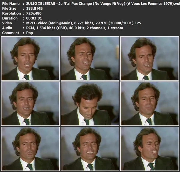 JULIO IGLESIAS - Je N'ai Pas Change (No Vengo Ni Voy)