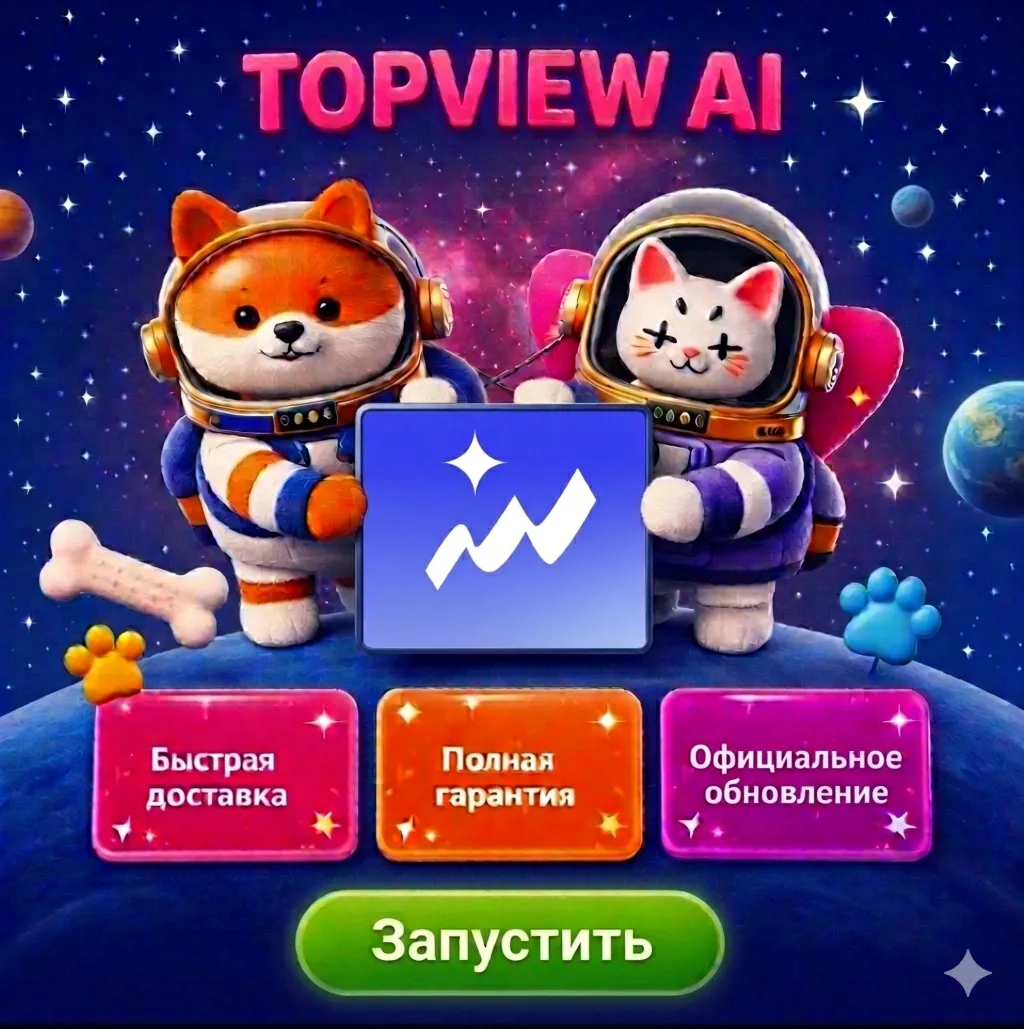 Topview AI – AI Генератор Видео для Рекламы 1 Месяц