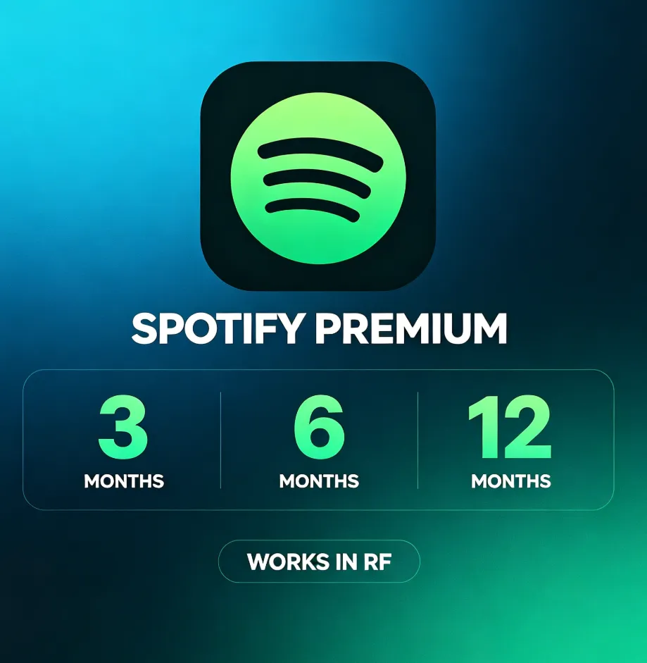 SPOTIFY PREMIUM 3 / 6 / 12 MONTHS WORKS IN RF