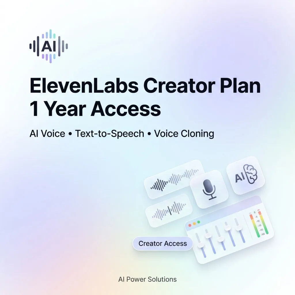 ElevenLabs Creator Subscription 1 Year - Private Account