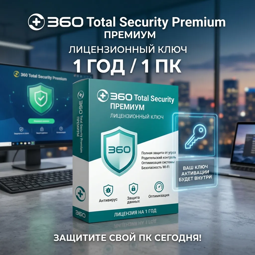 360 Total Security Premium 1 год / 1 ПК (ключ)