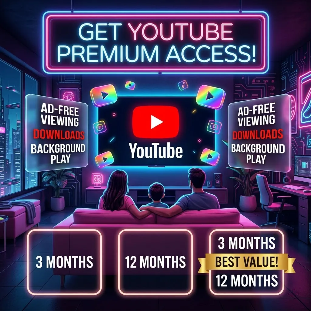 YouTube Premium 3 месяца/1 год | Индивидуальная подписка | Без пароля | Без авторизац