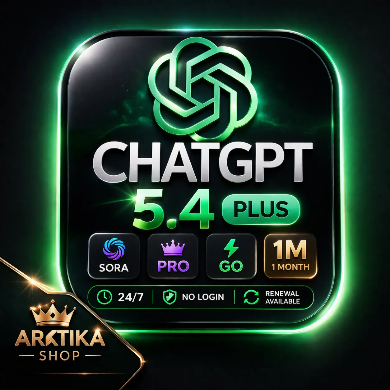 ChatGPT 5.4 PLUS 1M | SORA | PRO | GO  |  ПОДПИСКА  | АКТИВАЦИЯ  | ПРОДЛЕНИЕ
