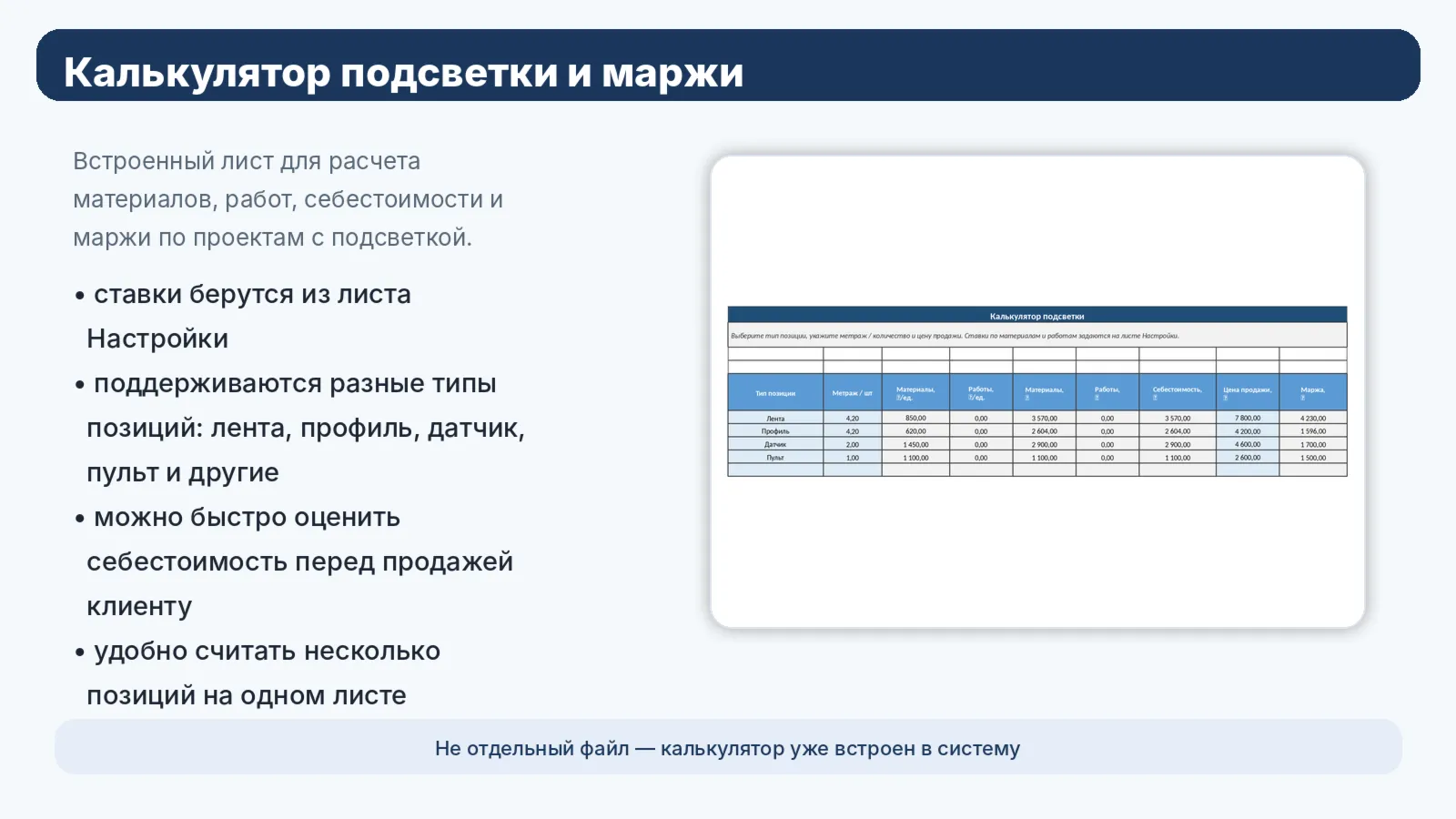 Система закупок фурнитуры в Excel — реестр, выгрузка поставщику, резерв, сводная