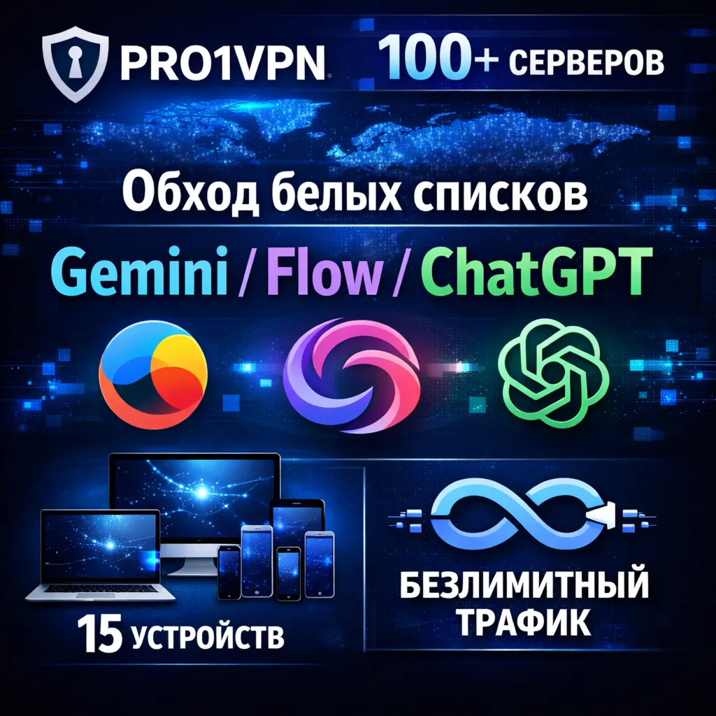 🌐 100 локаций VLESS [LTE+] 15 устройств | Безлимит