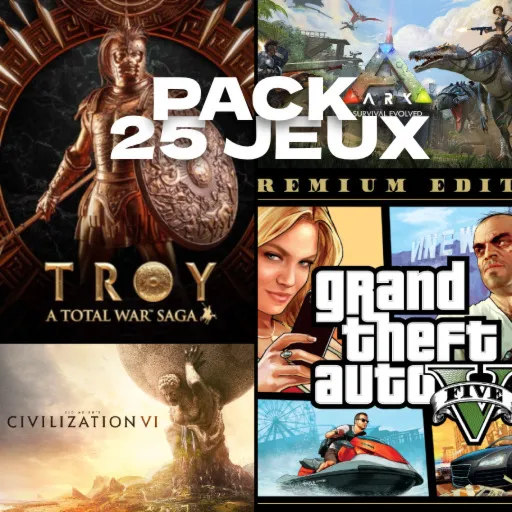 TROY + GTA V Premium + 23 Jeux Nouveau Compte Epic Games (Global) | Accès Complet
