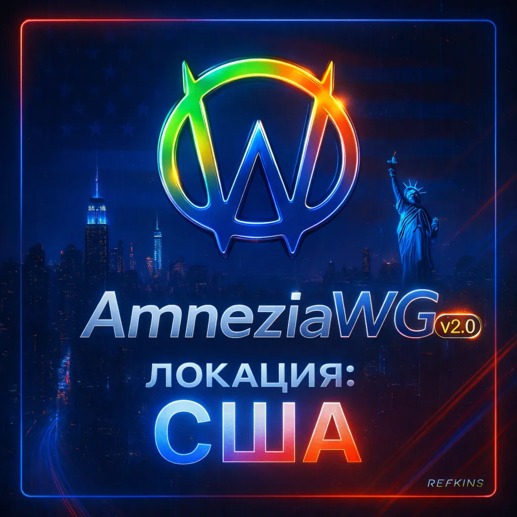 VPN ВПН AMNEZIA 2.0 США ЛИЧНЫЙ AMNEZIAWG ТЕЛЕГРАМ БЕЗ БЛОКИРОВОК