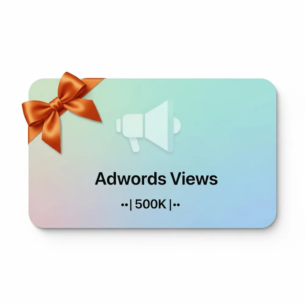 Social Media Adwords Views | 500K | Мгновенная Доставка
