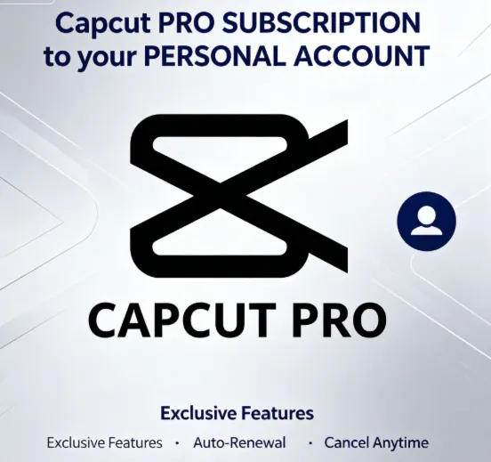 Подписка Capcut PRO на ваш ЛИЧНЫЙ АККАУНТ