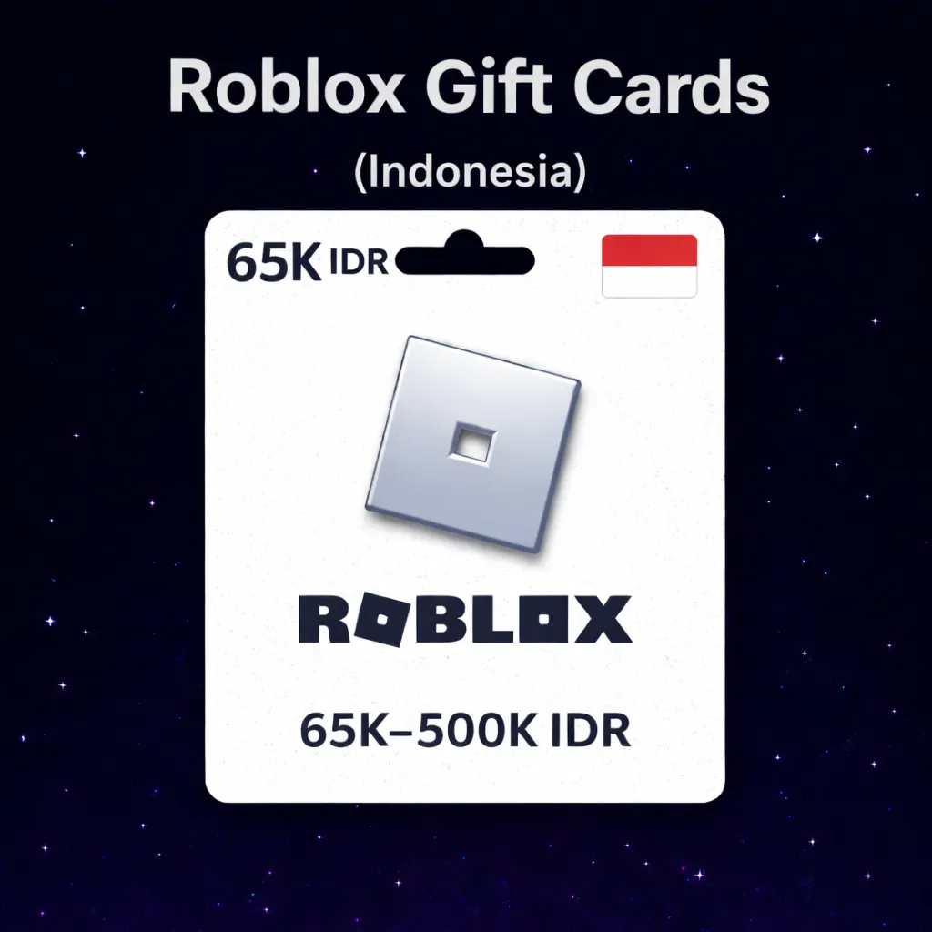 Roblox Gift Cards (Индонезия) 65K–500K IDR | Коды пополнения