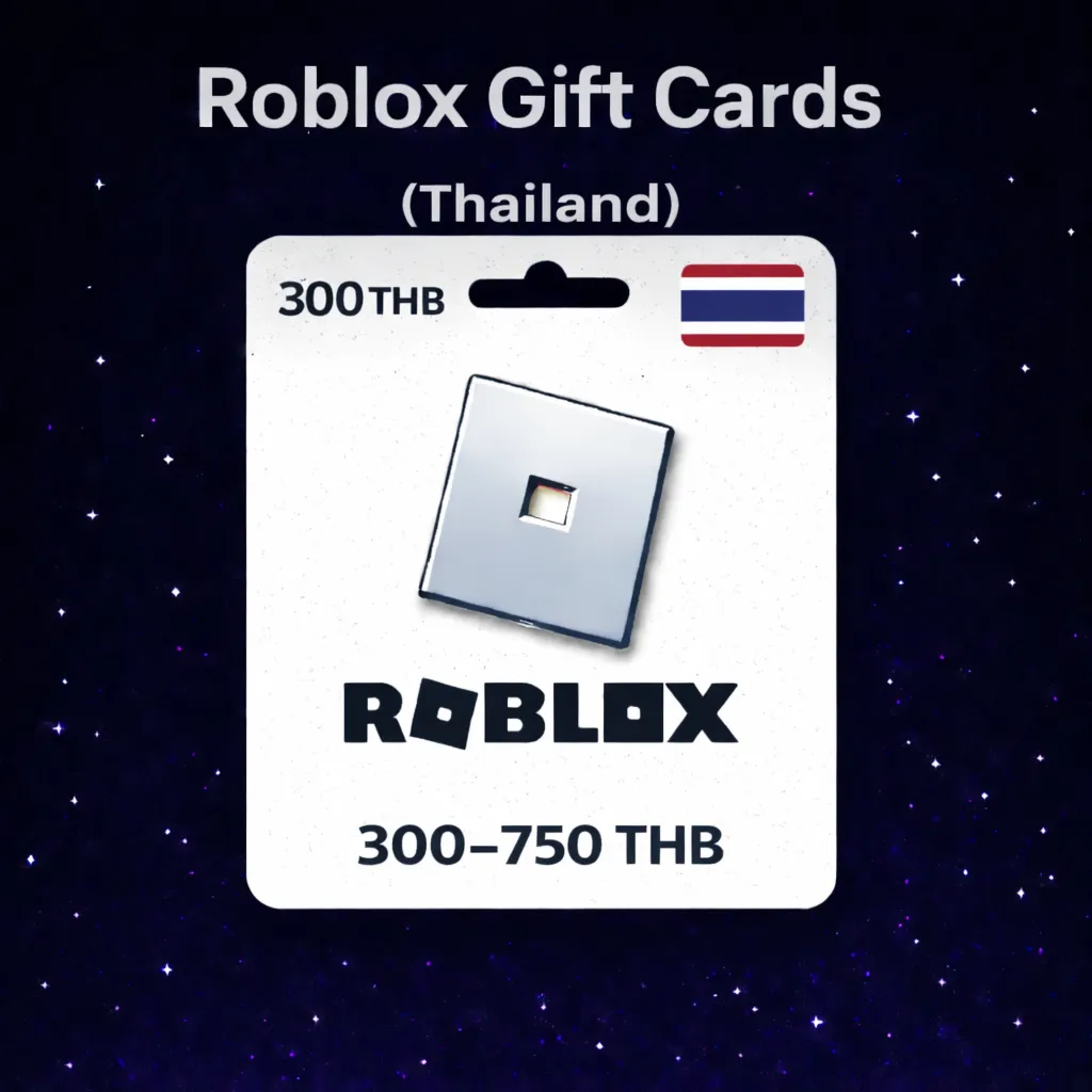 Roblox Gift Cards (Таиланд) 300–750 THB | Коды пополнения