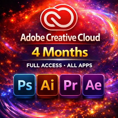 Adobe Creative Cloud Pro 4 Months Account | Full Access | In