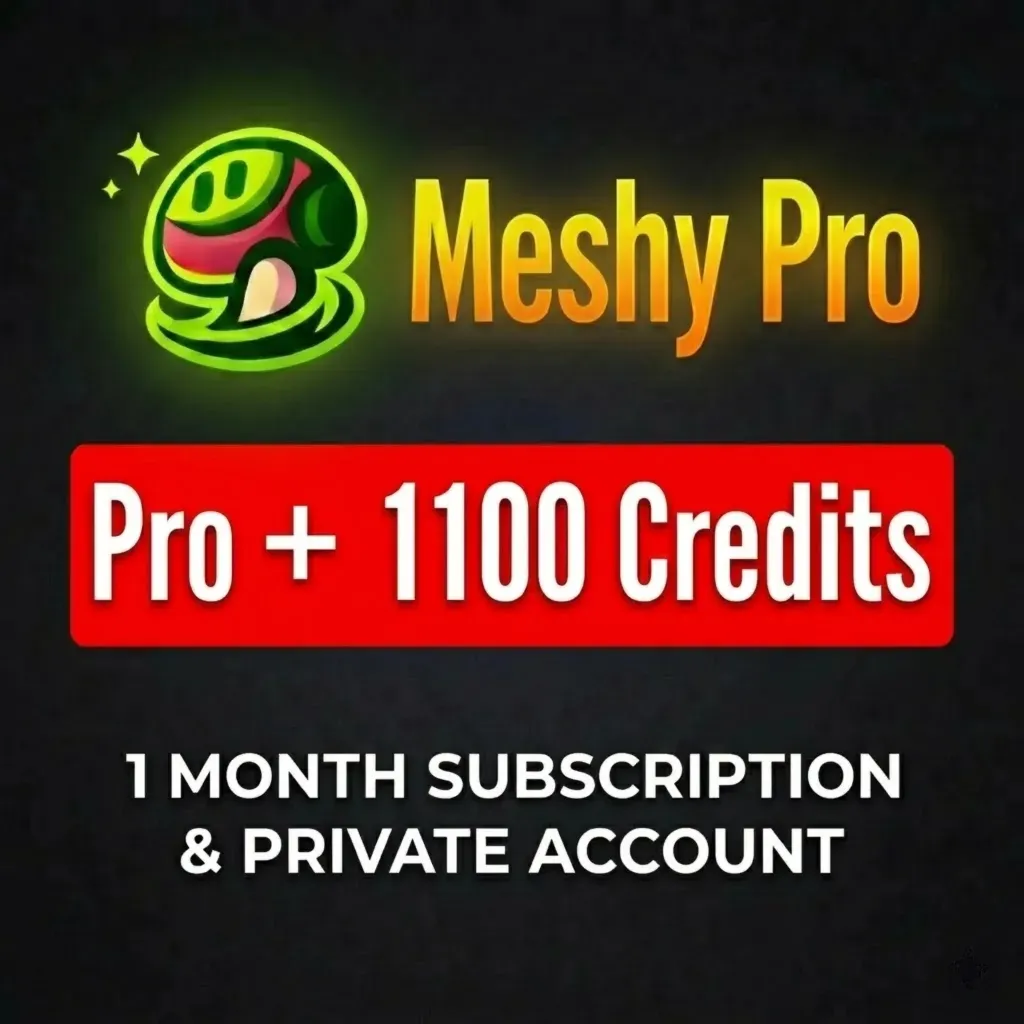 Meshy AI Pro Подписка | 1100 Кредитов | Создание 3D Моделей | Нейросеть｜АВТОДОСТАВКА