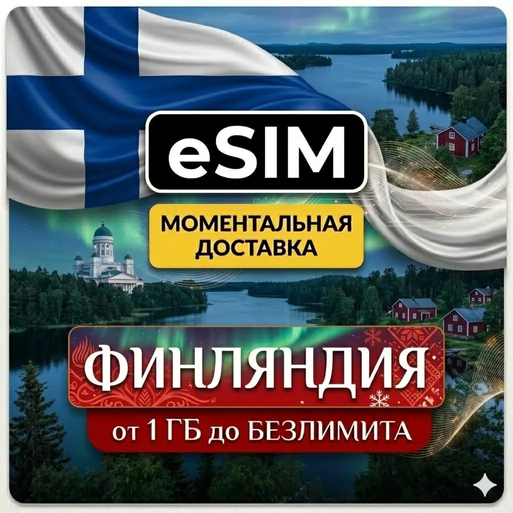 eSIM Финляндия | Туристическая  | AIRALO | Premium | есим