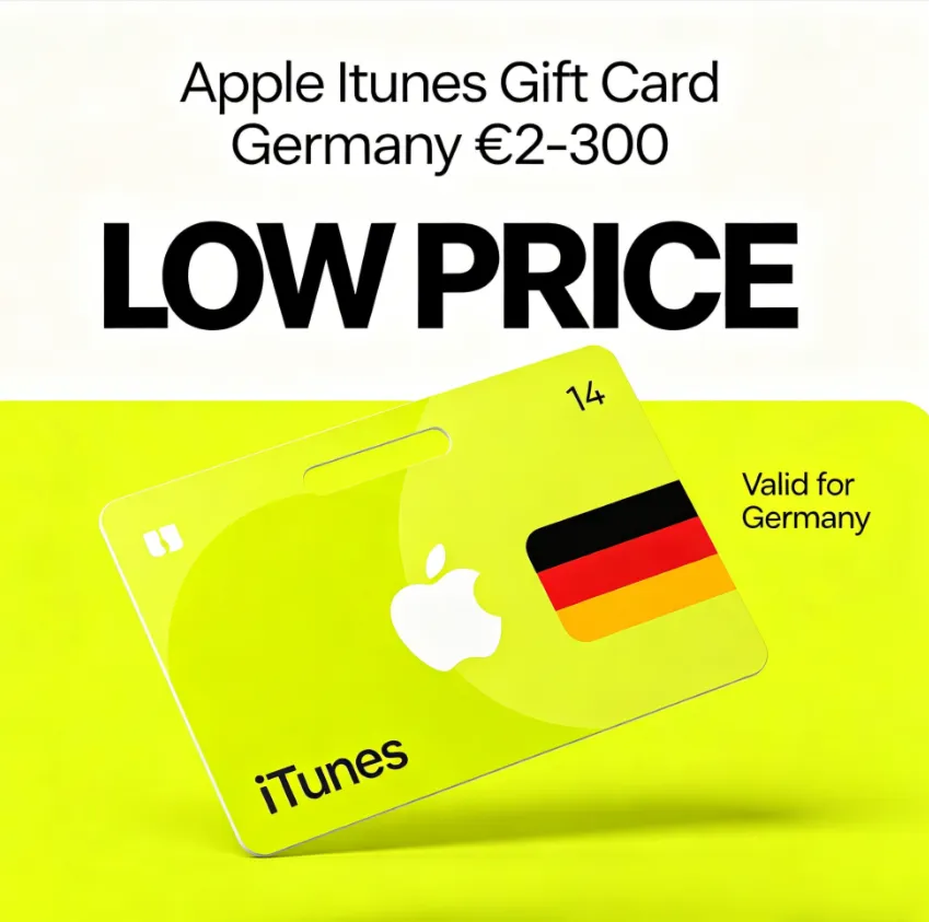 Подарочная карта Apple iTunes для Германии от 200 до 300 евро. Низкая цена.