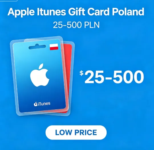 Подарочная карта Apple iTunes Польша 25-500 злотых. Низкая цена.