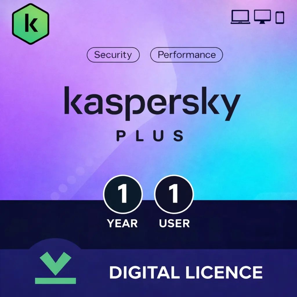 Kaspersky Plus –1 ПК 1 год  ключ