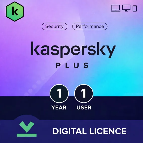 Kaspersky Plus –1 ПК 1 год  ключ –(ИН)