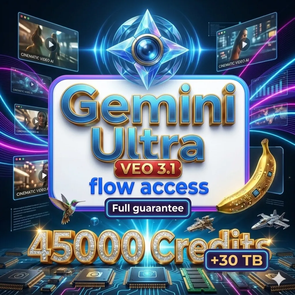 Google Gemini  Ai Ultra Veo 3 25K FLOW кредитов Приватный аккаунт Мгновенная доставка