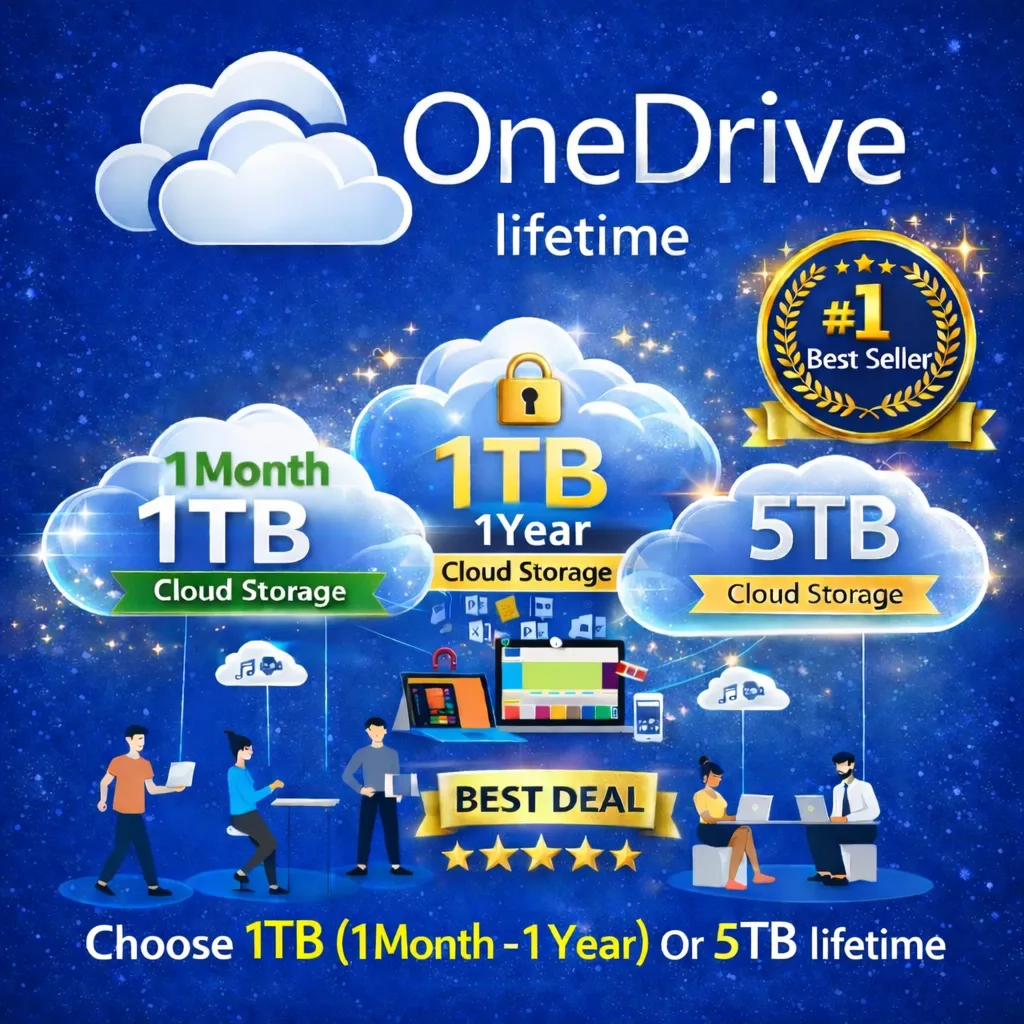 OneDrive 5ТБ Пожизненно (5 устройств) | 1ТБ (1 месяц и 1 год) | Личный аккаунт | Быст