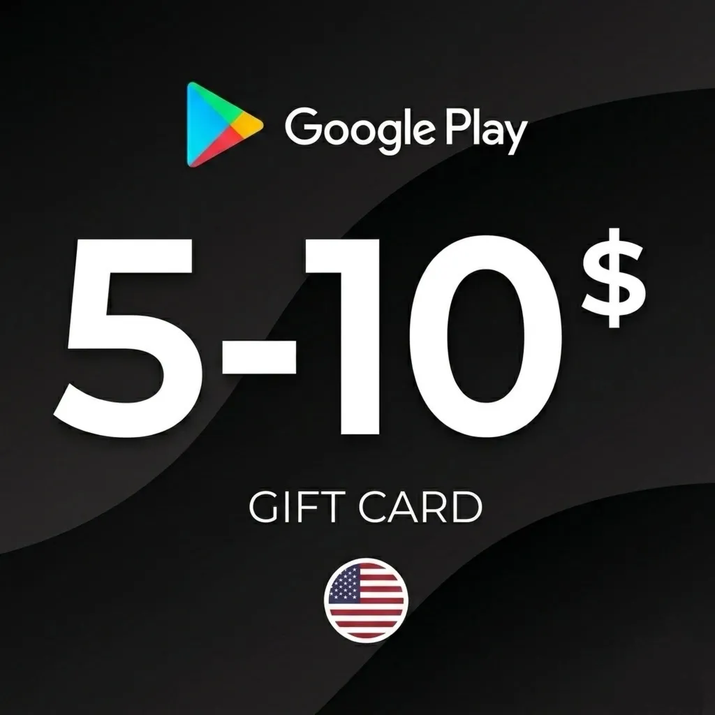 АВТО 24/7 ПОДАРОЧНАЯ КАРТА GOOGLE PLAY 5-10$ USD США