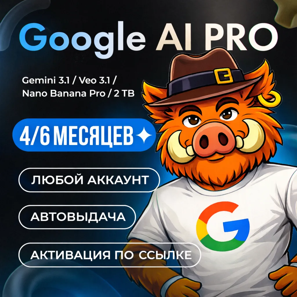 [ХИТ] Google AI PRO 4/6 Месяцев l БЕЗ ВХОДА l на ВАШ аккаунт l АВТО